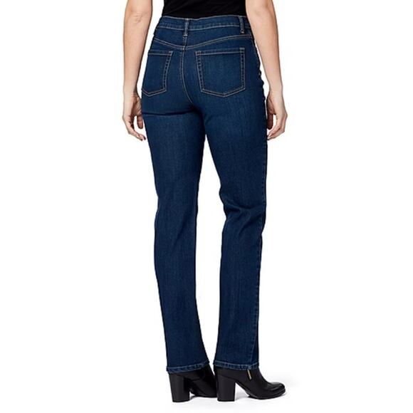 Gloria Vanderbilt Women's Petite Amanda Straight-Leg Jeans in Madison Wash - Picture 2 of 2
